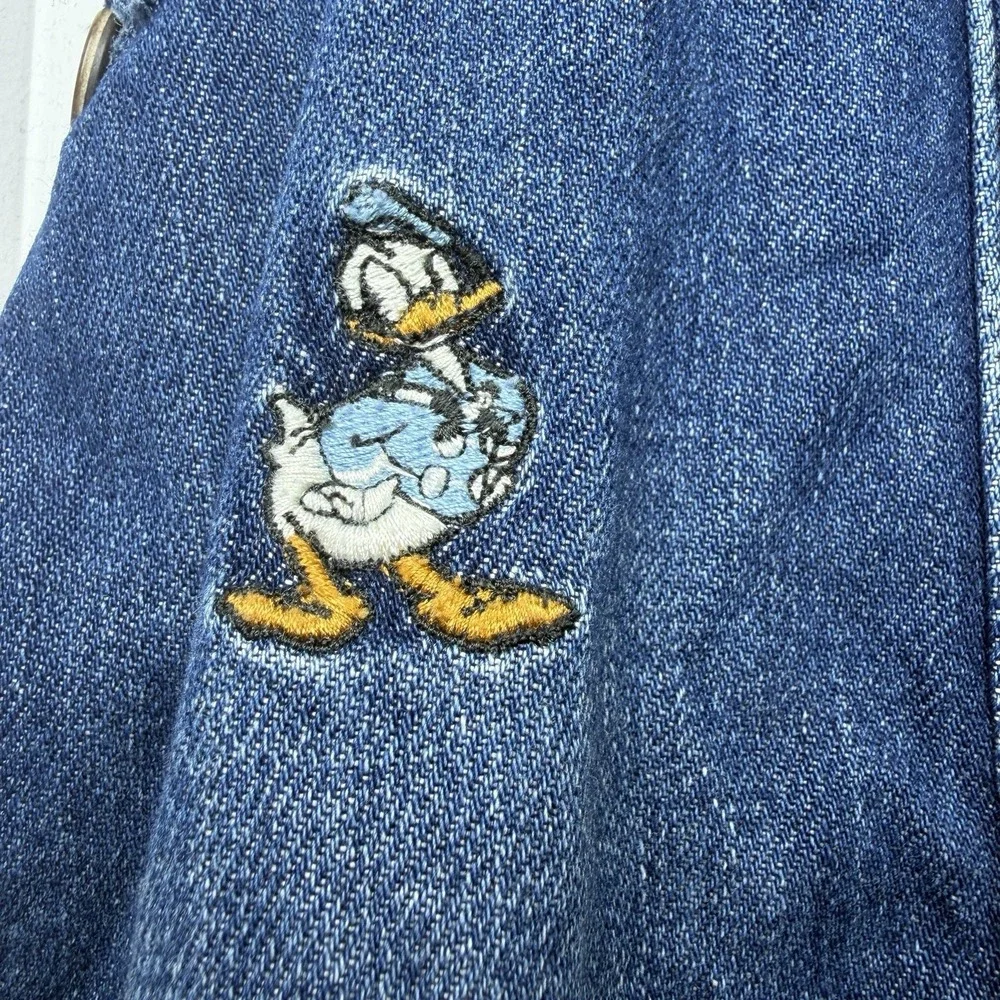 Baby Gap x Disney Denim Overalls 3-6M Mickey Friends Embroidered Dark Wash